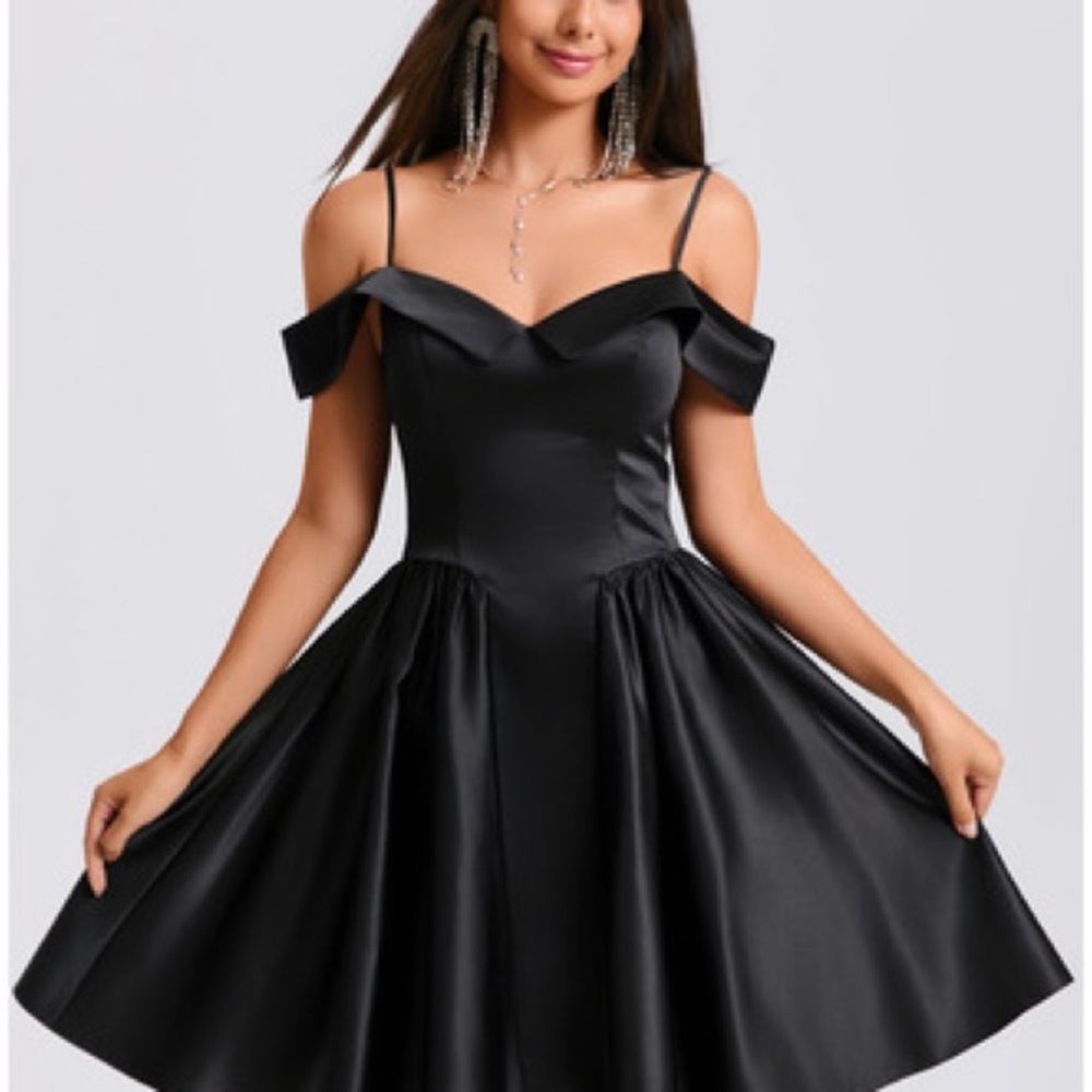 Elegant Black Off-Shoulder Dress